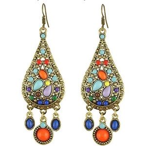 🏆Beaded Statement Gold Earrings